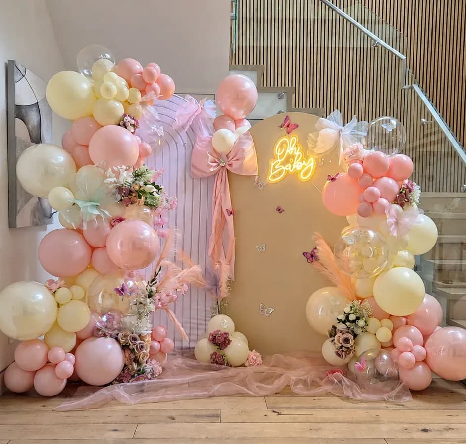 Batterfly baby shower backdrop