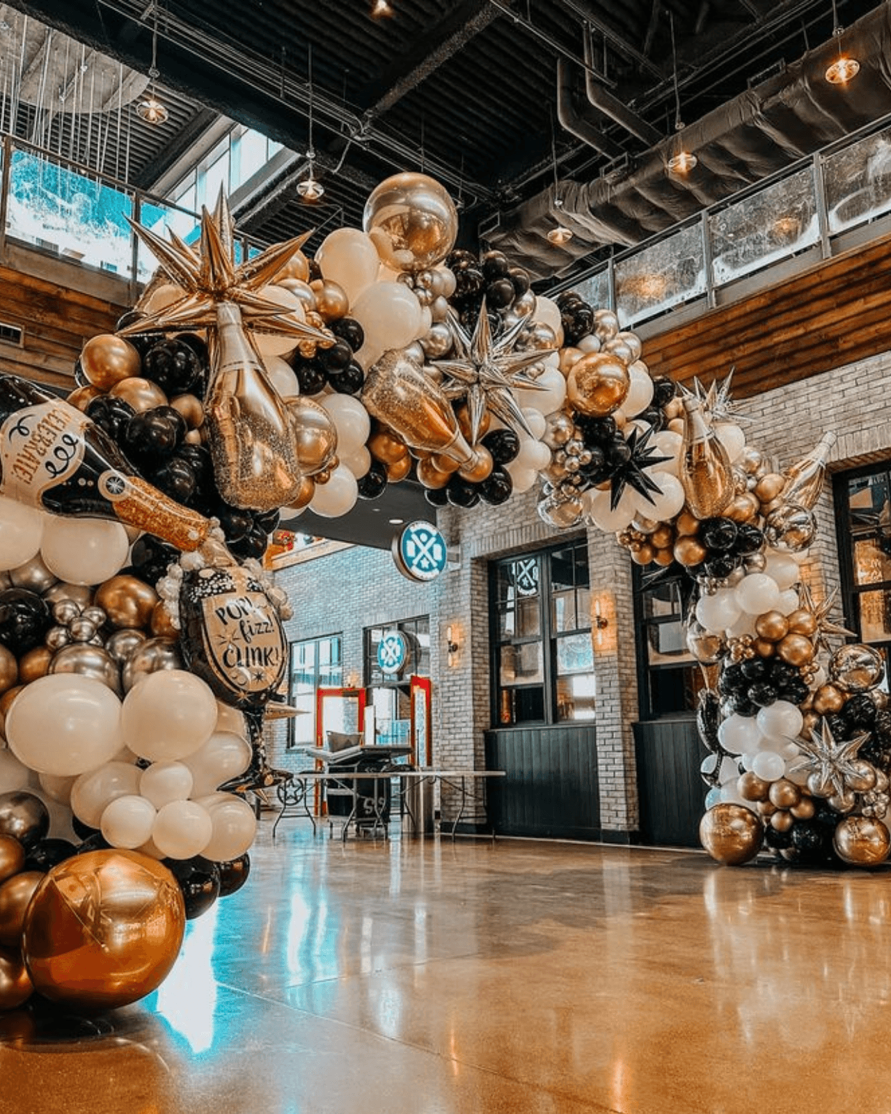 On-brand balloon installation styled for a corporate brand event
